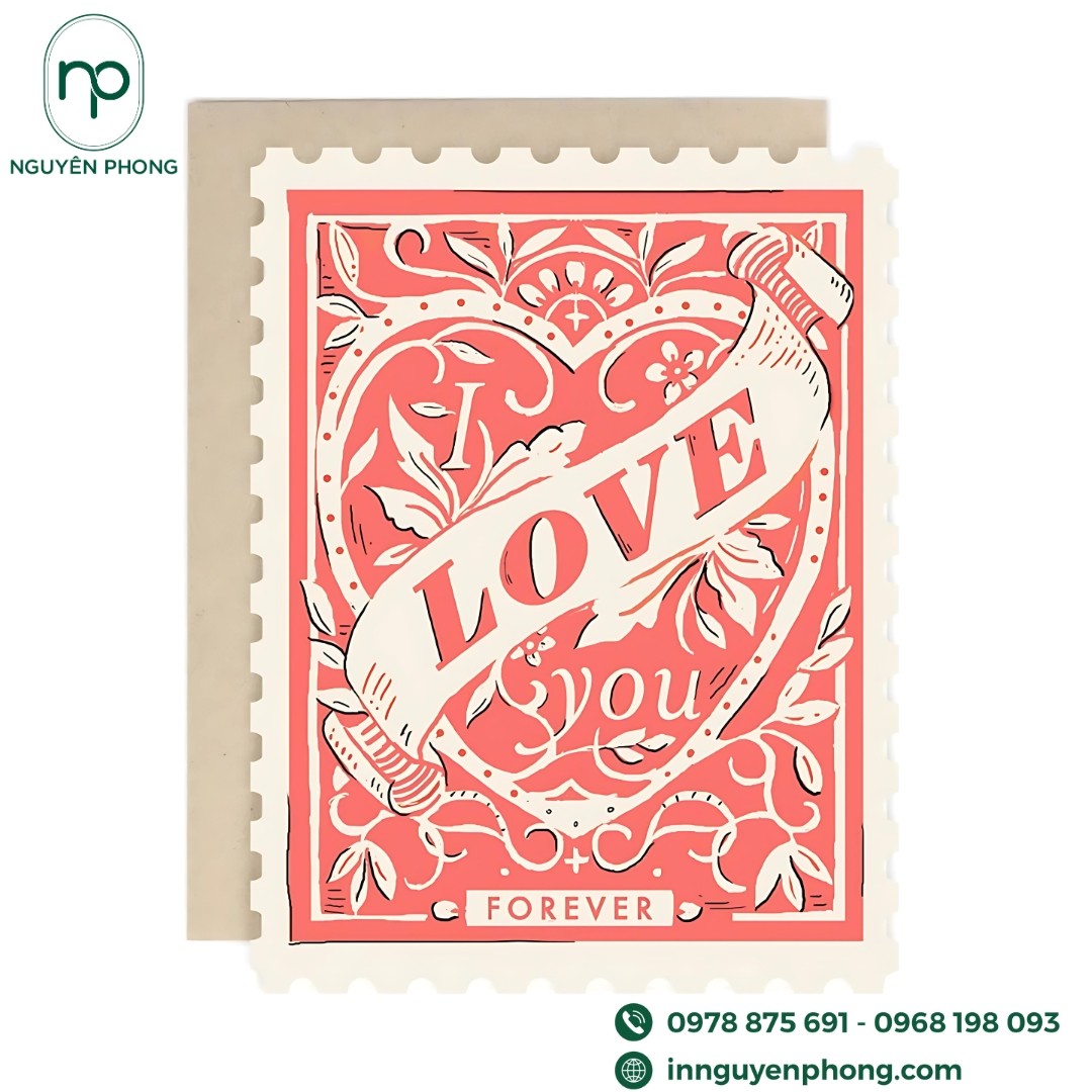 Quy trình in thiệp valentine